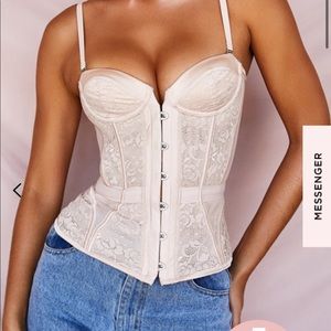 Mikaelya- nude lace boned corset! BRAND NEW